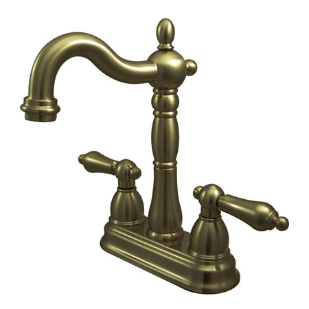 KINGSTON BRASS Bar Faucet W/out Pop-Up Rod, Antique Brass KB1493AL